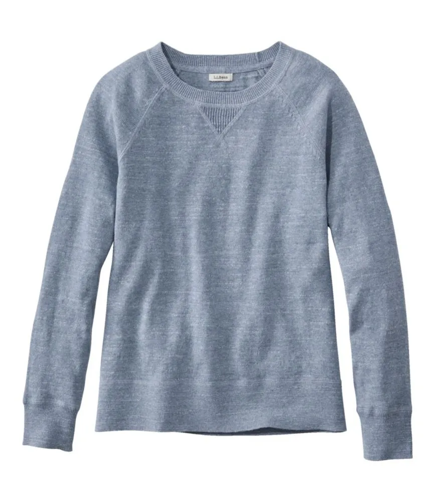 Women's Organic Cotton Slub Sweater, Crewneck Sweatshirt