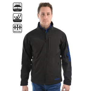 Wrangler Mens Logo Soft Shell Jacket Black